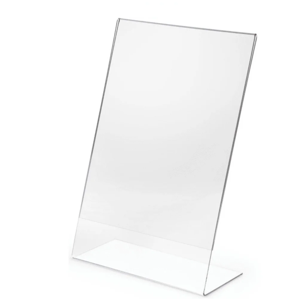 10x20cm Acrylic Sign Holder With Slant Back Design