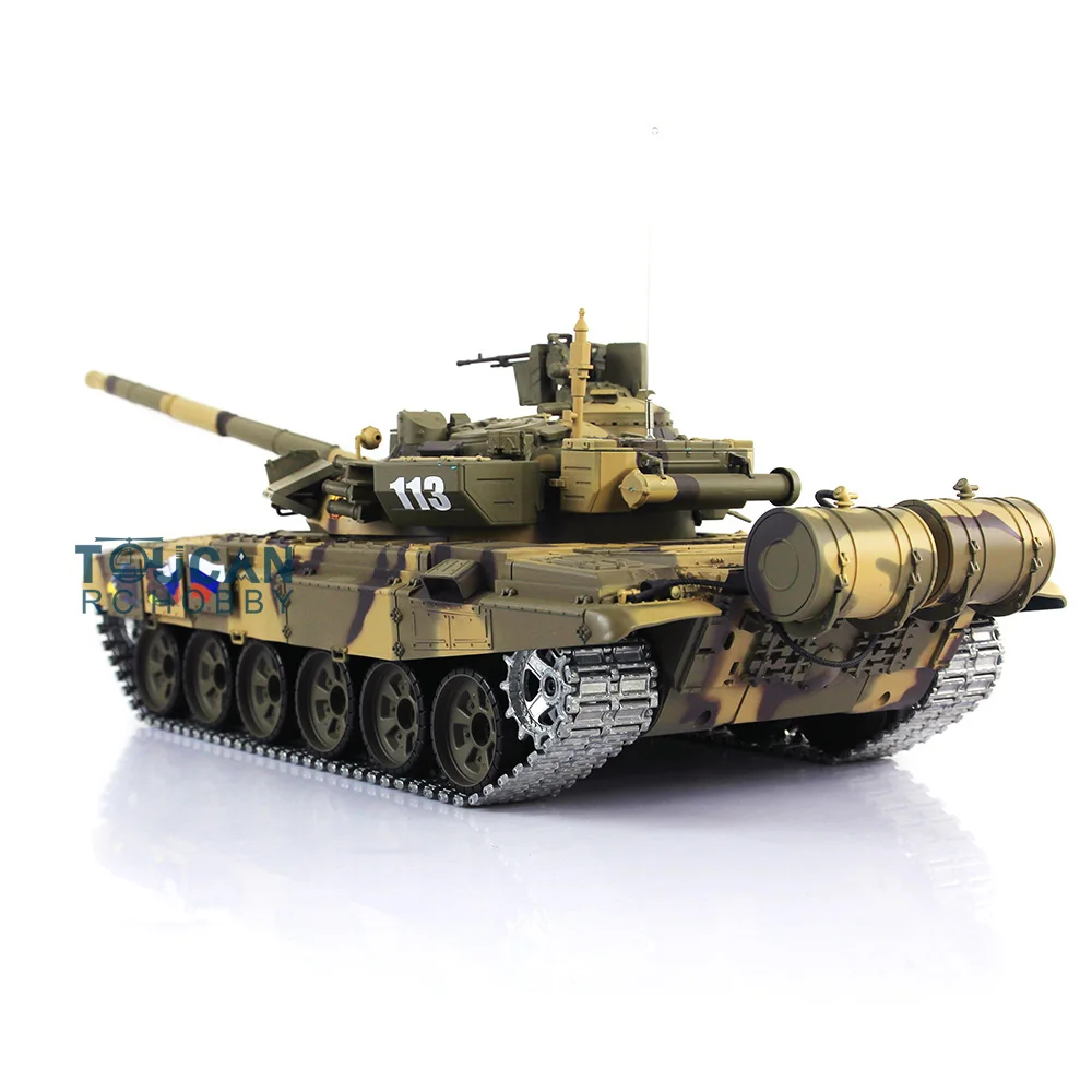 HENG LONG Outdoor Toys 1/16 7.0 Upgraded Metal Russia T90 RTR RC Tank 3938 W/ 360° Turret TH17847-SMT4