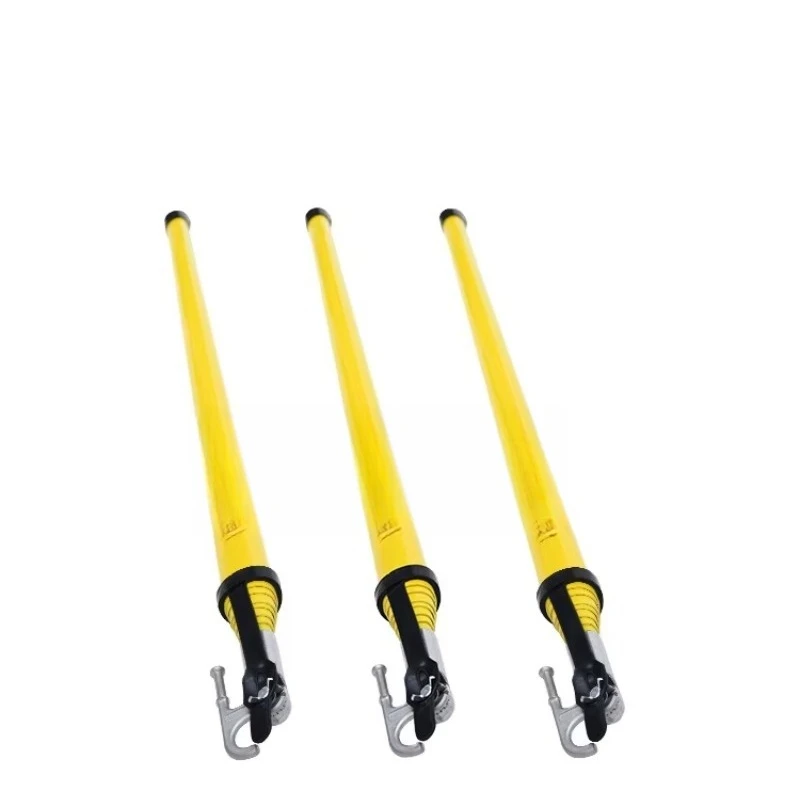 35ft 10.6m 35KV High Voltage Fiberglass Insulated Triangular Telescopic Hot Stick