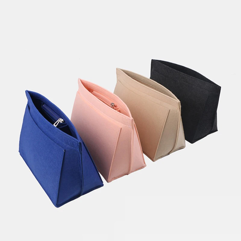 Felt Insert Bag Fits For Handbag Liner Bag Felt Cloth Makeup Bag Support Travel Portable Insert Purse Organizer