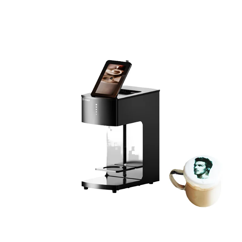 STLF JW لـ EVEBOT 2019 طابعة قهوة صغيرة سيلفي أوتوماتيكية ثلاثية الأبعاد WIFI ماكينة نفث الحبر لكابتشينو شاي الحليب البسكويت USB