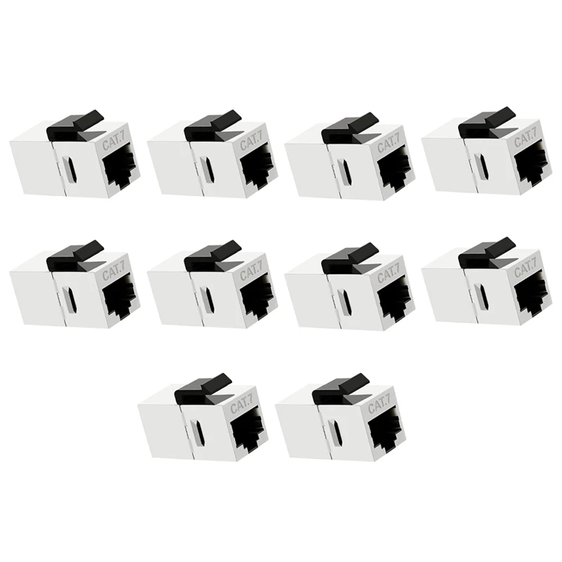 RJ45 Cat7 Shielded Inline Coupler Cat 7 Female To Female For Keystone Jack Cat7 Modular Connector With Keystone Latch