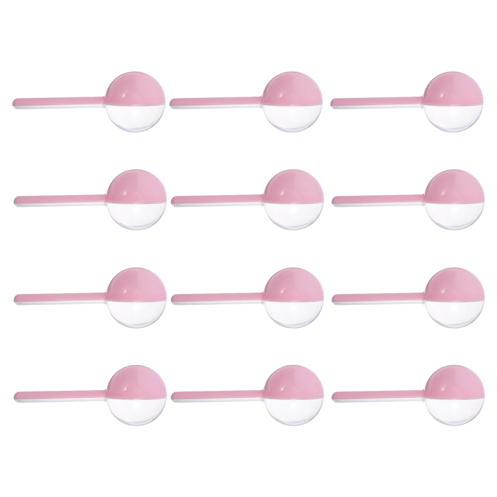 

12 Pcs Lollipop Packaging Box Plastic Candy Container Clear Storage Round Holder Case Chocolate Ball