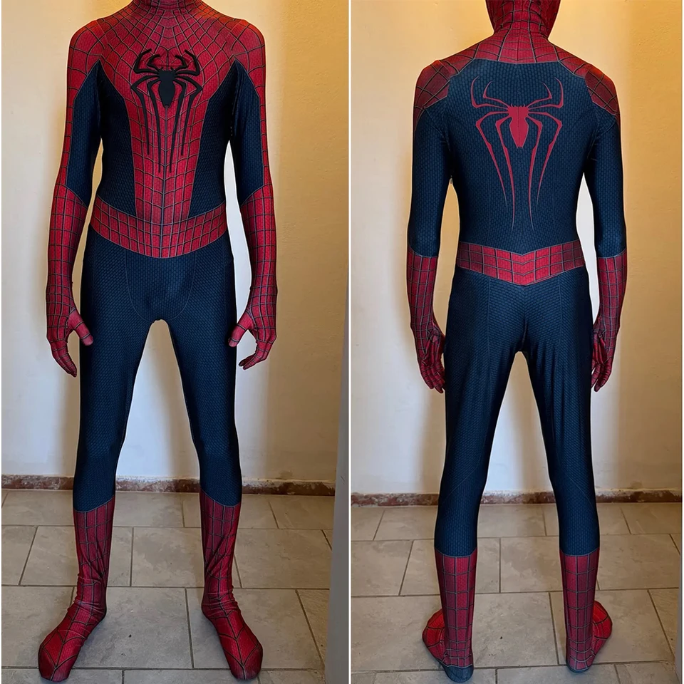スパイダーマンコスプレ衣装,tasm1,スーパーヒーロー,スパンデックス