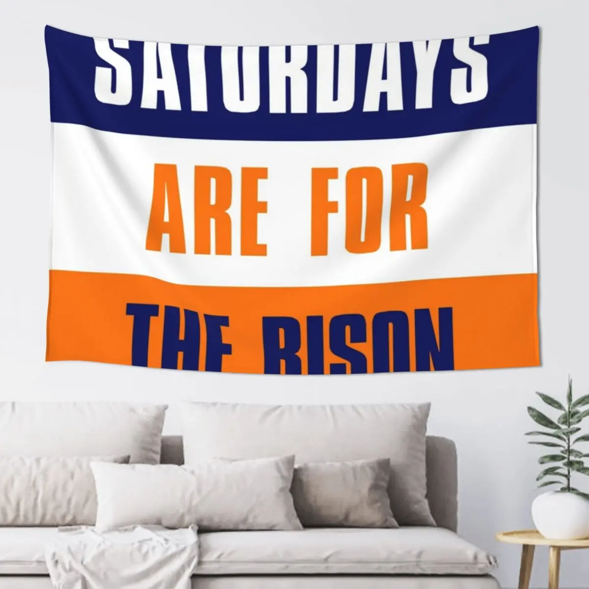 

Saturdays are for The Bison, Bucknell University Tapestry Wall Deco Japanese Room Decor Decor Home Tapestry