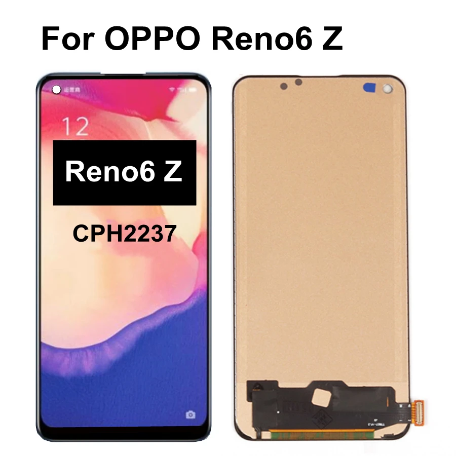 6.4 TFT LCD For OPPO Reno6 Z LCD Display Touch Screen Digitizer Assembly For OPPO Reno 6 z 6z CPH2237 lcd