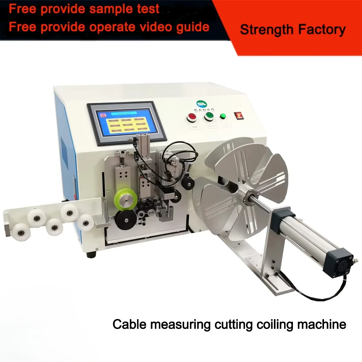 Winding Machine for 8 Shape O Shape Cable Roller  Automatic Power Cable Coil Wire Twisting Tie Tying Machine