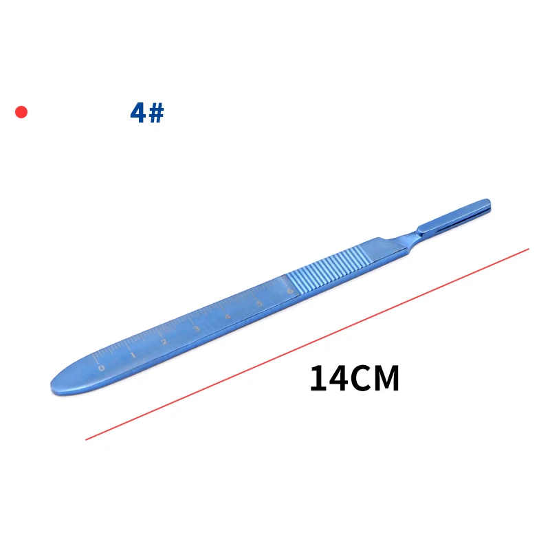 Stainless steel scalpel handle 3/4 size cutting double eyelid blade