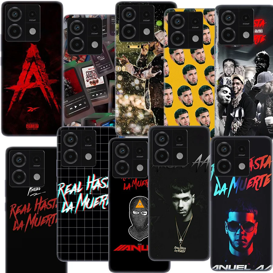 Anuel AA Real H-Hasta La M-Muerte Clear Phone Case For Redmi Note 13 12 Pro+ Plus 5G 12S 12 12C 10 10A 10C 9 9A 9C 9T 8 8A K70 K