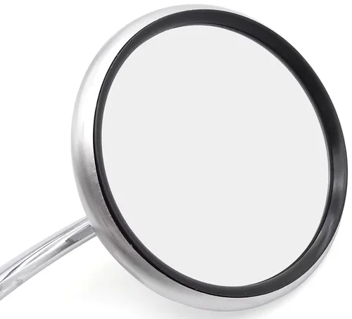 Imagen 2 del producto Espejos retrovisores laterales para motocicleta, de aluminio cromado, Universal, brillante, forma redonda, mango, extremo de barra, Racer, Scooter y bicicleta