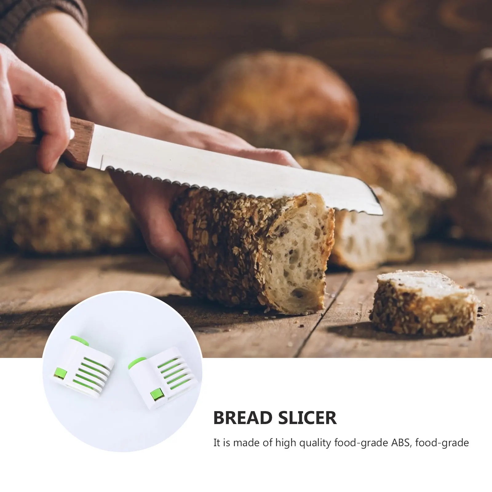 

2Pcs Cake Slicer Bread Loaf Toast Food Grade ABS Safe Even Cutting Sandwich Tool Kitchen Gadgets Veg Cheese Ham Slice