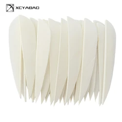50PCS 3/4/5 Inch White Arrow Feathers Right Wing Archery Fletches Feather Bow Arrow Fletching Hunting Accessories
