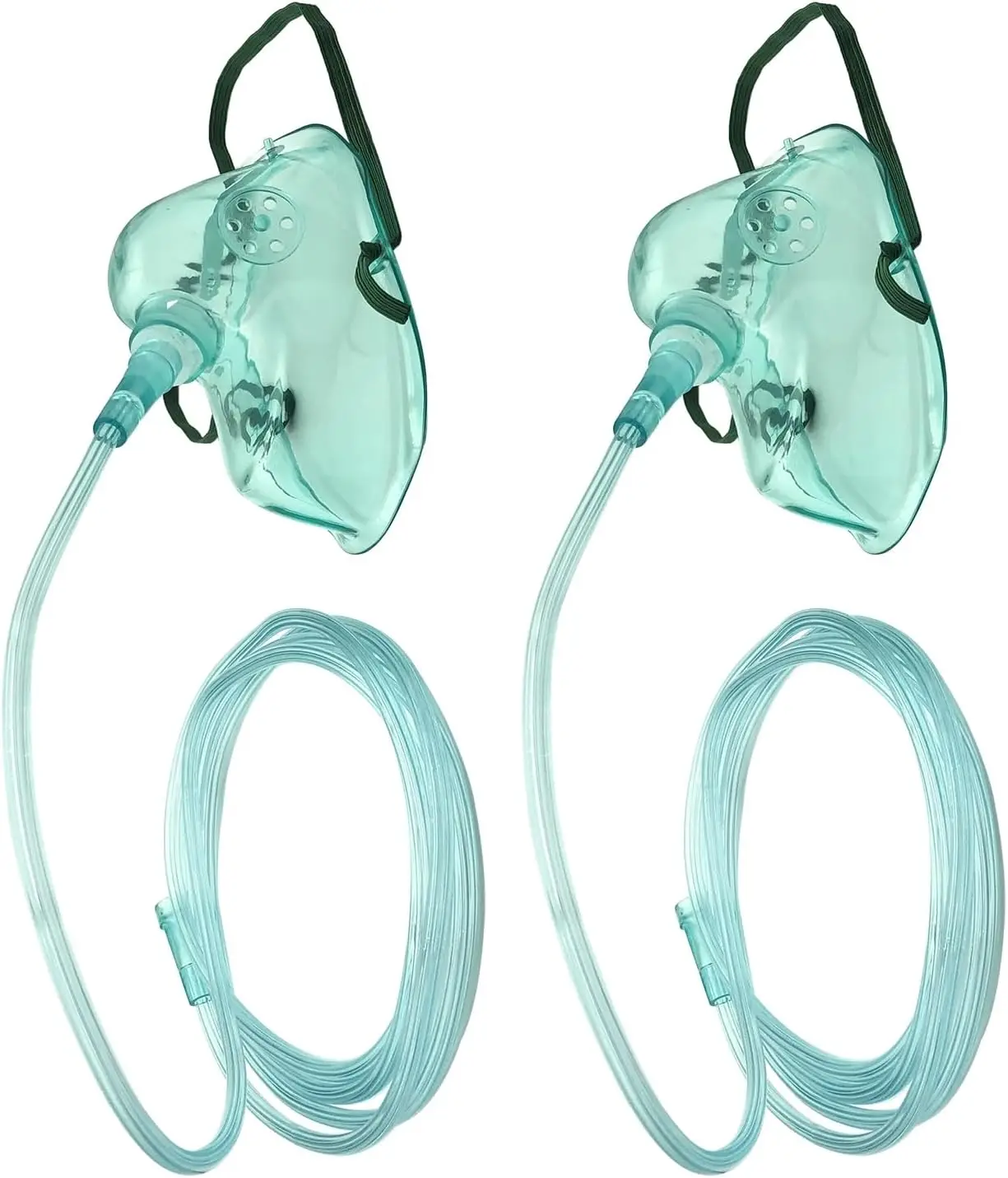 

10pcs Oxygen Mask Pediatrics Oxygen Mask with 7feet Length 6mm Oxygen Tube and Adjustable Elastic Strap DEHP-Free and Latex-Free