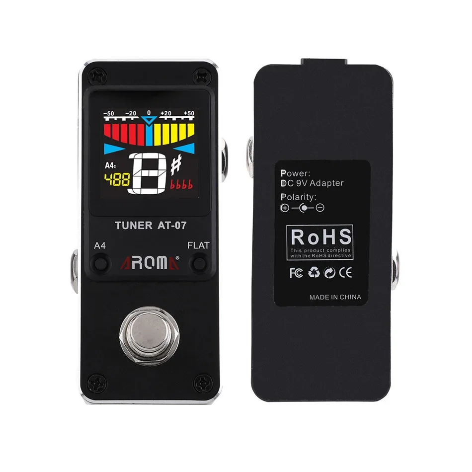 AROMA AT-07 3 in 1 Guitar Tuner Metronome/Tuner/Tone Generator Pitch Effect Pedal Guitar Parts Chromatic Metal Shell Display