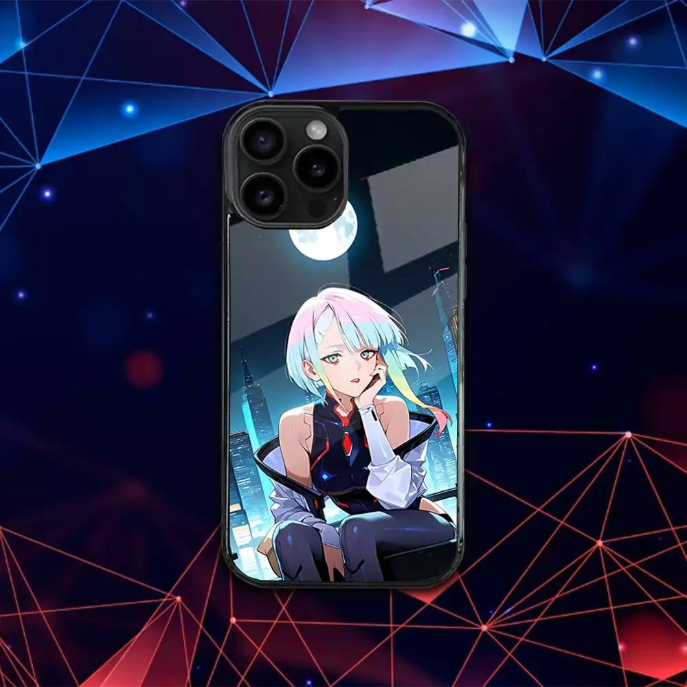 حافظة هاتف L-Lucy Game C-Cyberpunk لهاتف iPhone 17,16,15,14,13,12,11,Pro,Max,Plus,Mini,SE4,E شحن لاسلكي Magsafe مغناطيسي
