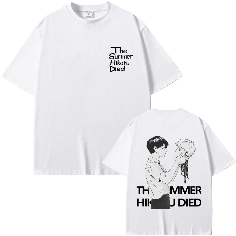 Anime The Summer Hikaru Died Graphic T Shirts Men Women Cartoon Casual Funny T-shirt Men's Clothing 100% Cotton Vintage T-shirts