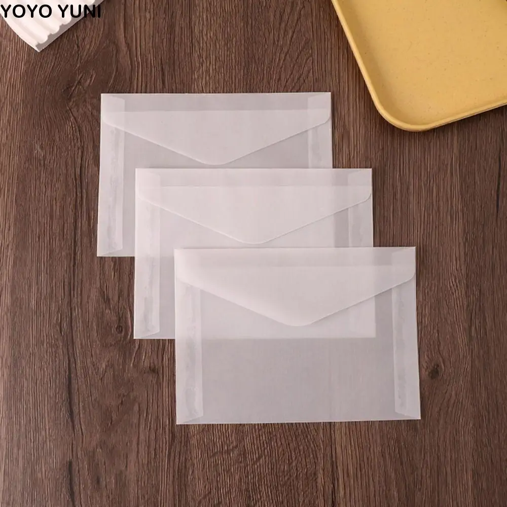 

Advanced Matte Transparent Envelope Scrub Photo Blessing Thank Envelope Simple Semi Clear Invitation Card Holder Greeting Card