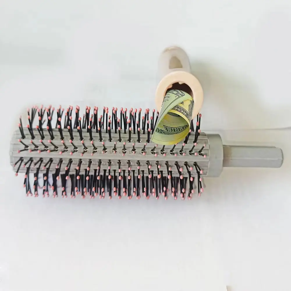 

Brush Hair Secret Stash Comb Safe Diversion Container Hiddendetangling Money Scalp Hide Jewelry Hairbrush Cash Hider