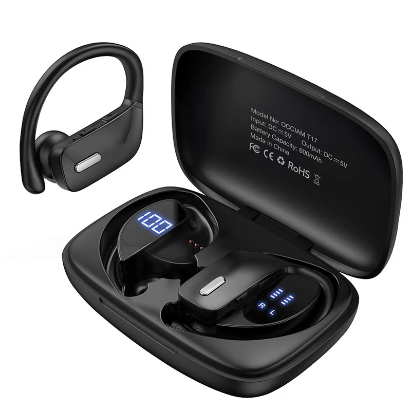 Wireless Earbuds Bluetooth Headphones Play Back Earphones In Ear Waterproof with Microphone LED Display for Sports Running New