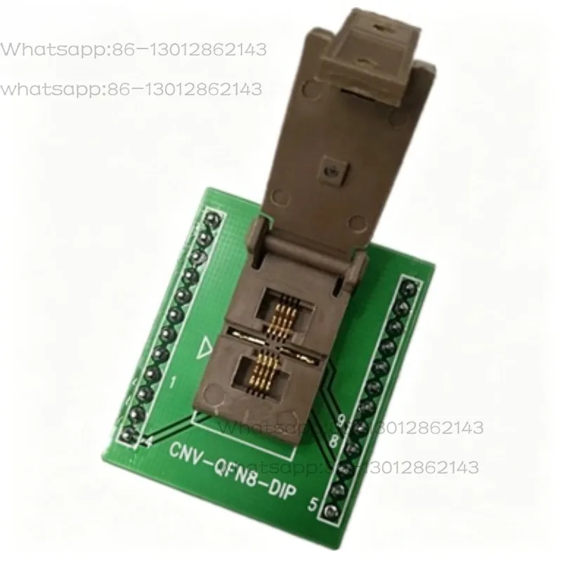 QFN8 0.65mm Pitch IC Test Socket IC body size 3x3mm DFN8 Burn in Socket With Ground Pin