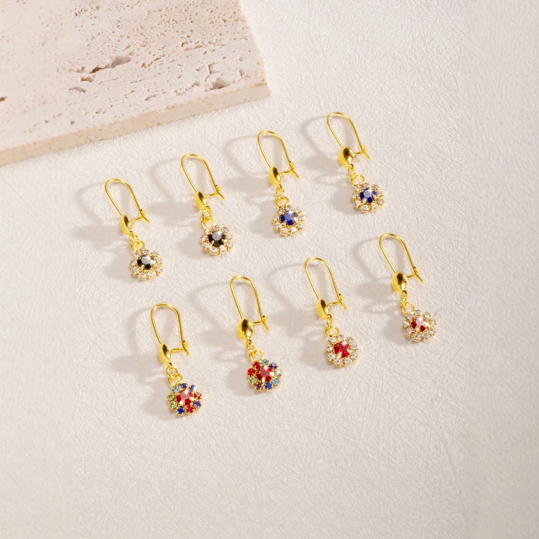 9999 gold diamond-studded lace earrings - sophisticated and exclusive, high-end ear jewelry for women with a touch of design