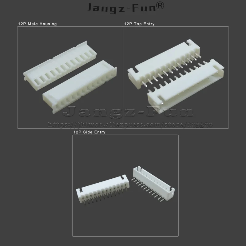 50pcs 12P JST XH 2.54 Plug 2.54mm XH2.54 12 Pin Male Female Housing Header Connectors Electric Cable Electrical Wire Connector