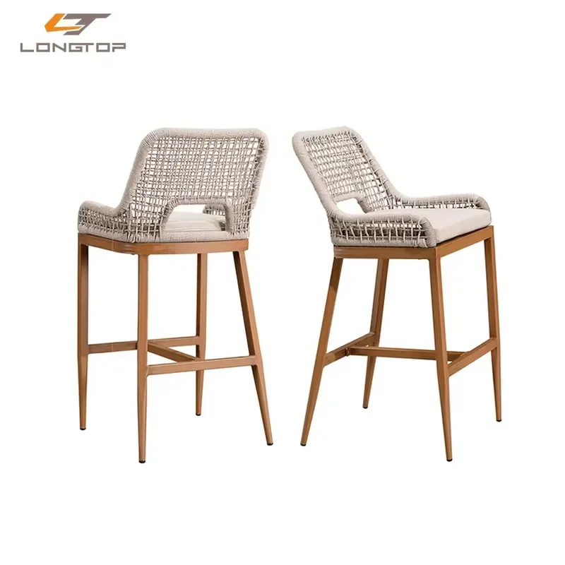 New Arrival Butt Stool Breakfast Bar Chair Weave Outdoor Furniture Luxury