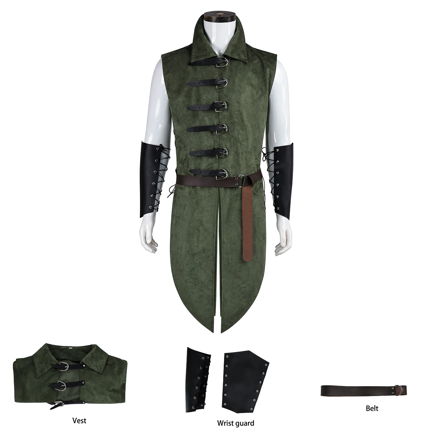 Chaleco de cosplay del Rey Élfico de El Señor de los Anillos, estilo Hobbit, chaqueta sin mangas de la época renacentista, disfraz para fiesta de Halloween.