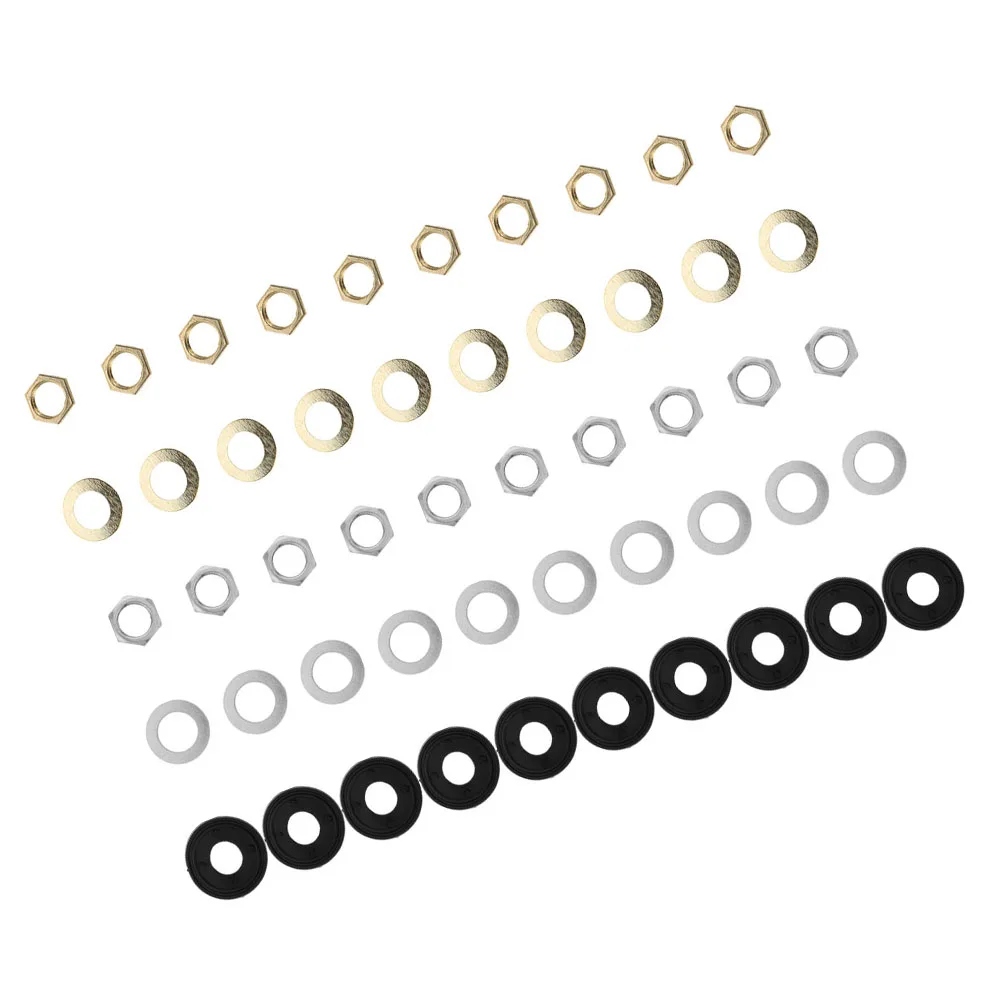 

20 Sets Assembly Parts Precision Design Quartz Wall Clock Mechanism Repair Nuts Washers High Elasticity Rubber Rings Antiaging