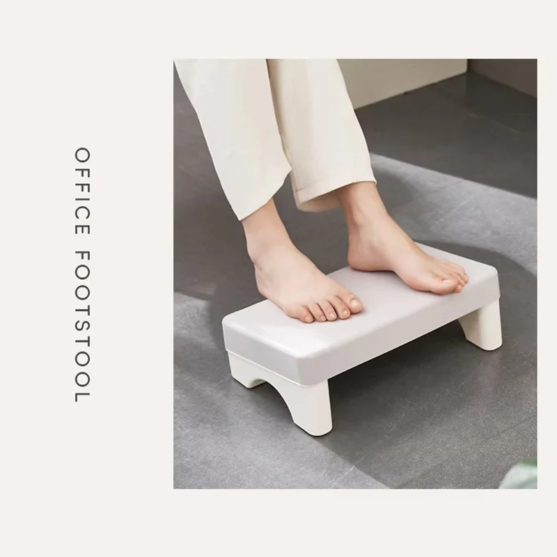 Footstool Ergonomic PP Footrest Under Desk Foot Stool Comfortable Space-Saving Foot Rest for Office Work Study Sofa Home
