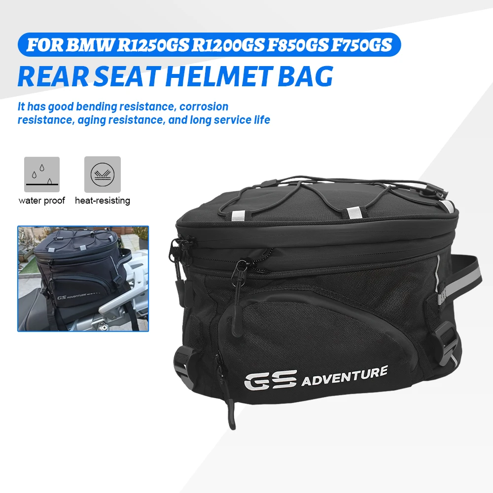 

Motorcycle Rear Seat Bag Waterproof Back Saddle Helmet Tail Luggage Bags for BMW R1200GS LC Advenutre R1250GS LC F850GS F750GS