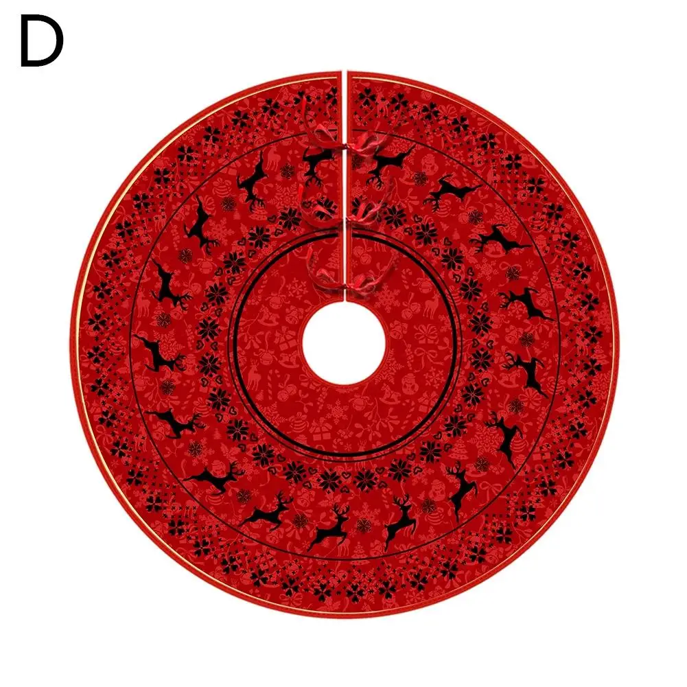 Christmas Tree Skirt Tree Circumference Exquisite Christmas Decorations Print D1y9