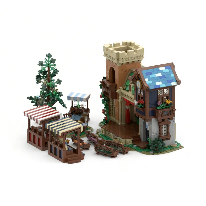 Art Craft Ideas For Christmas - 2888pcs MOC Castle Festival Stage Model