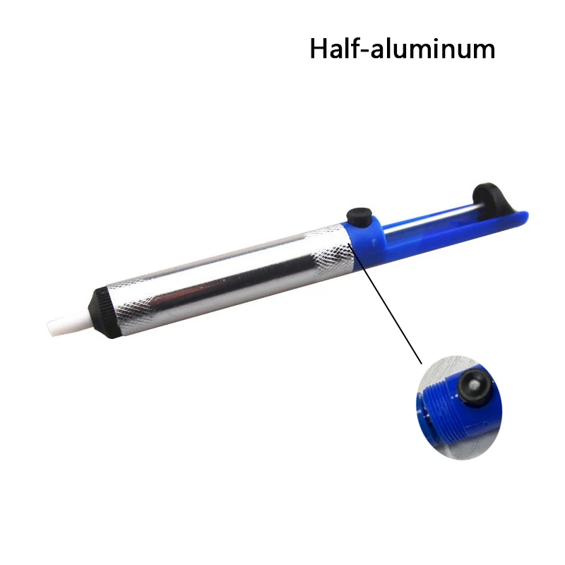 Blue/Gold Desoldering Pump Suction Tin Sucker Durable All-aluminum Tin Suction Device Manual Solder Pump Welding Hand Tools