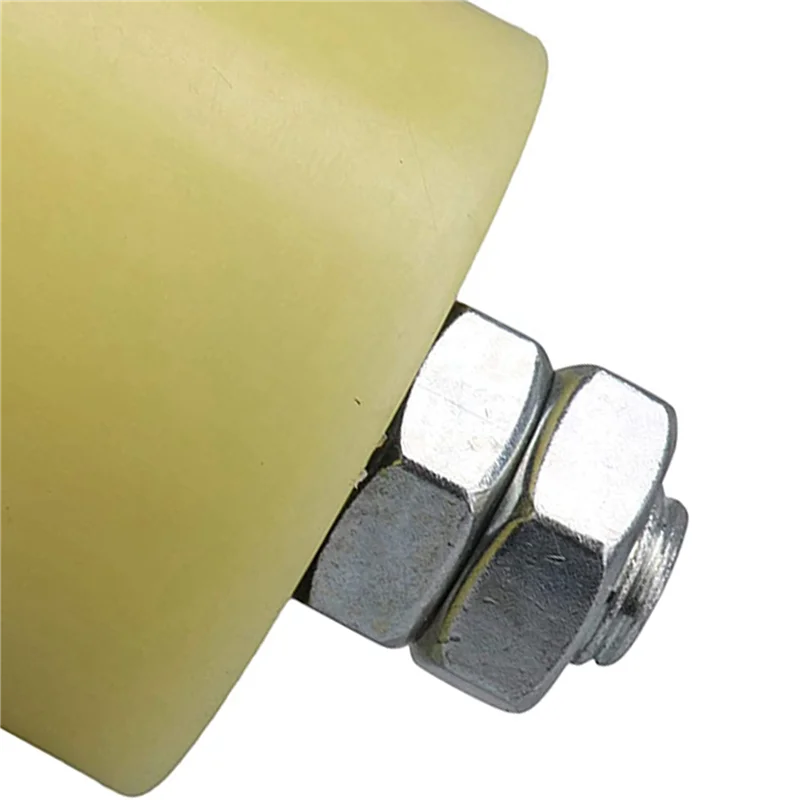 8 Stuks 48X50 Mm Geel Zilver Nylon Staal Platte Rollager Begeleiden Wiel 6201 M12 Schroef Voor elektrische Deur Schuifpoort