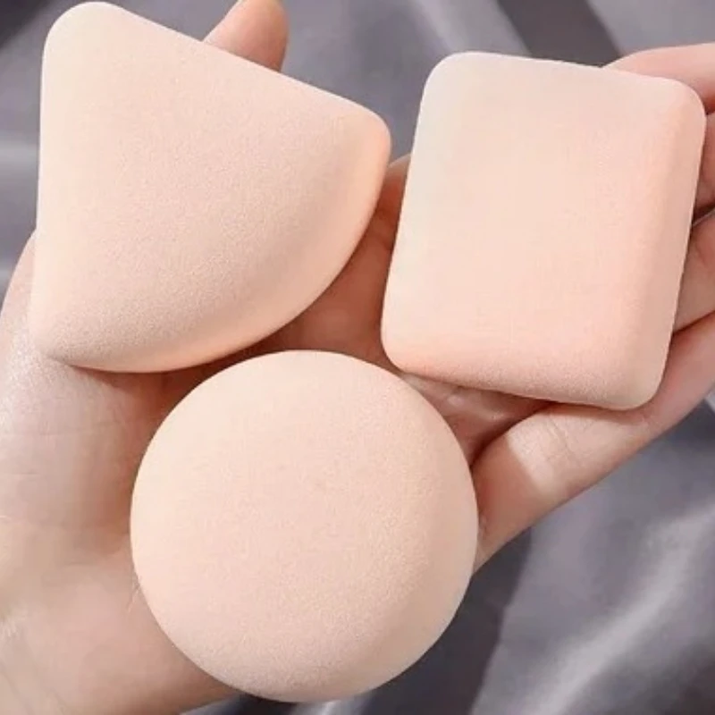Ensemble de bouffantes de maquillage douces et mignonnes, 3 pièces, éponge cosmétique combinée sèche et humide, coussin, fond de teint, crème, mélangeur, outils de maquillage, accessoires