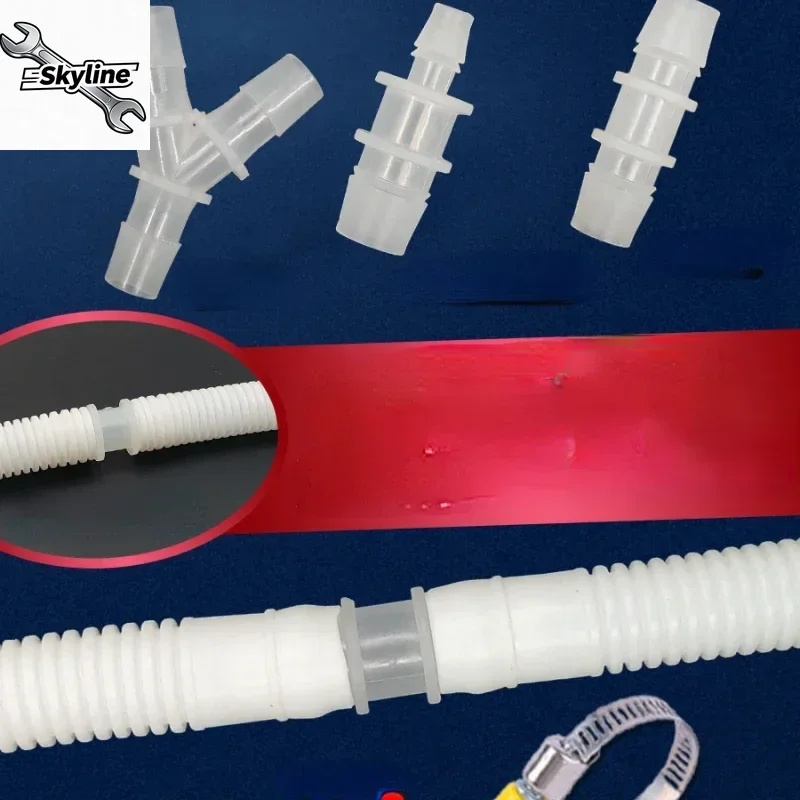 Air Condition Drain Hose Connector Straight/Y-Tee Adapter for Air Conditioner Extension Condensate Outlet Pipe Connector