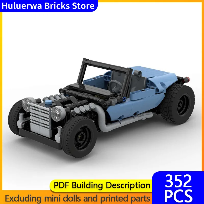 

Speed Racing Car Model MOC Building Bricks Blue High-Speed Modified Car Modular Technology Children Holiday Gifts Assemble Toys