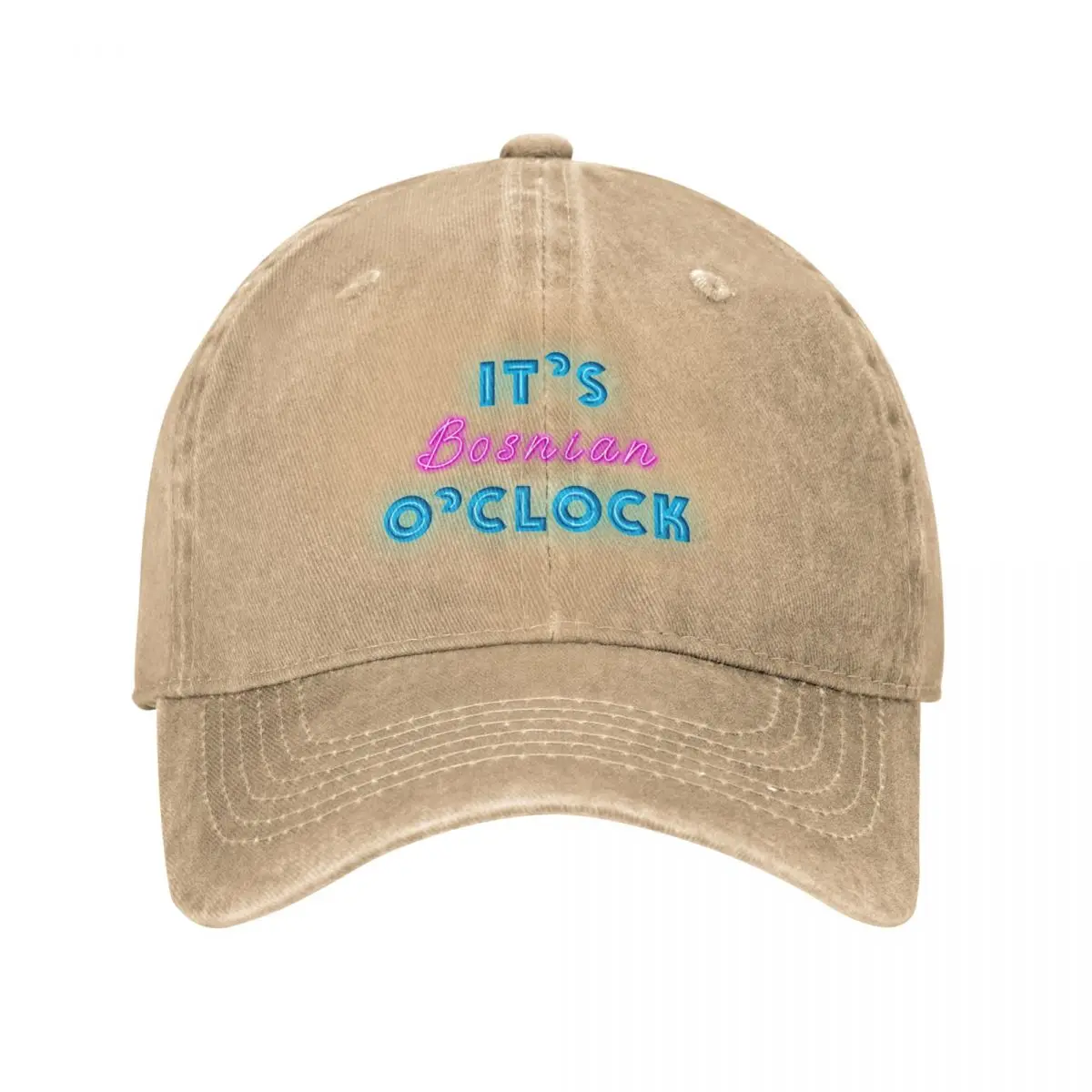 Bosnian O`clock Cool Neon Sign For Bosnian soulmate Baseball Cap New In Hat Anime Hat Men's Hats Women's