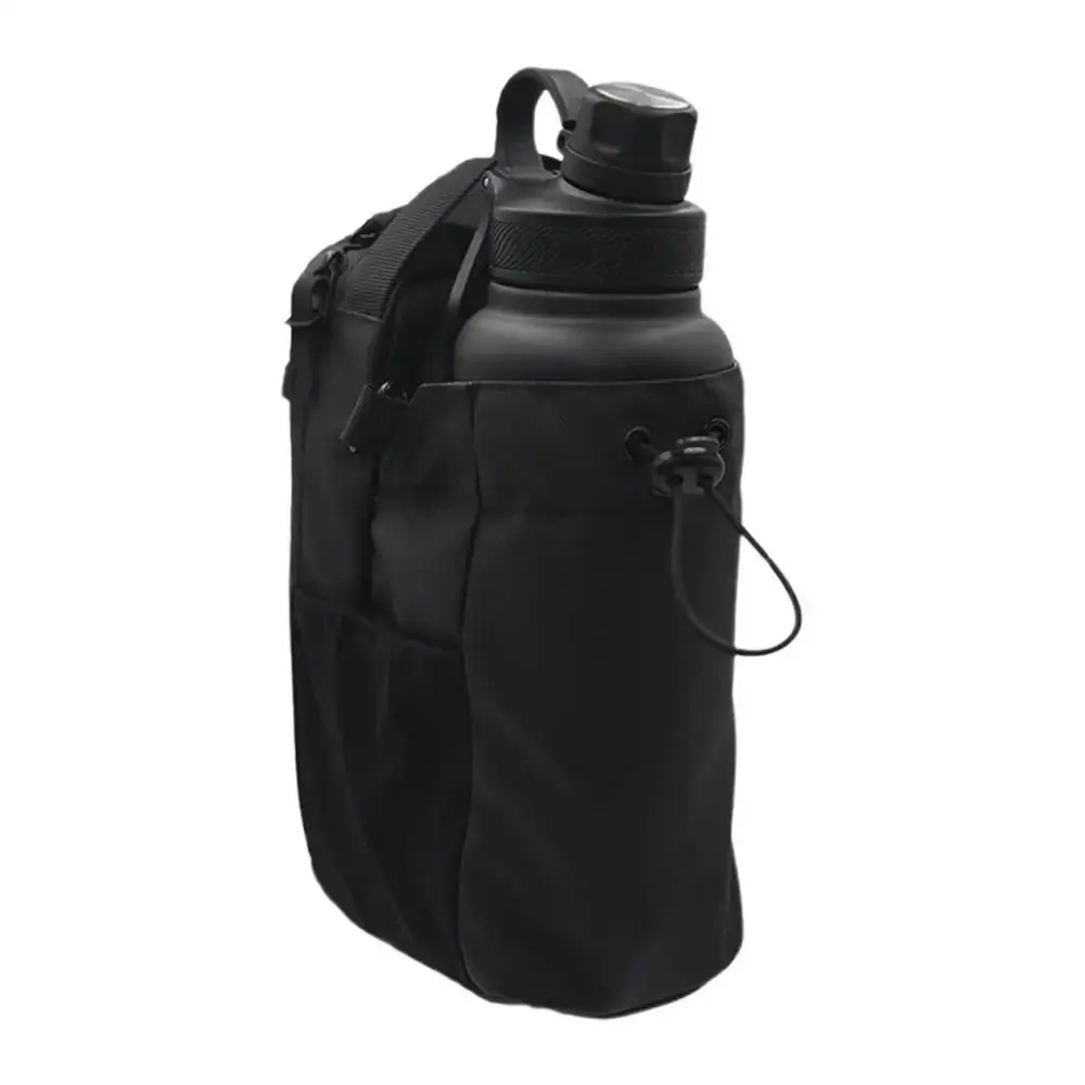 

Magnetic Water Bottle Sling Bag Large Capacity Multi-layer Gym Bottle Bag Adjustable with Shoulder Strap Crossbody Sports Bag