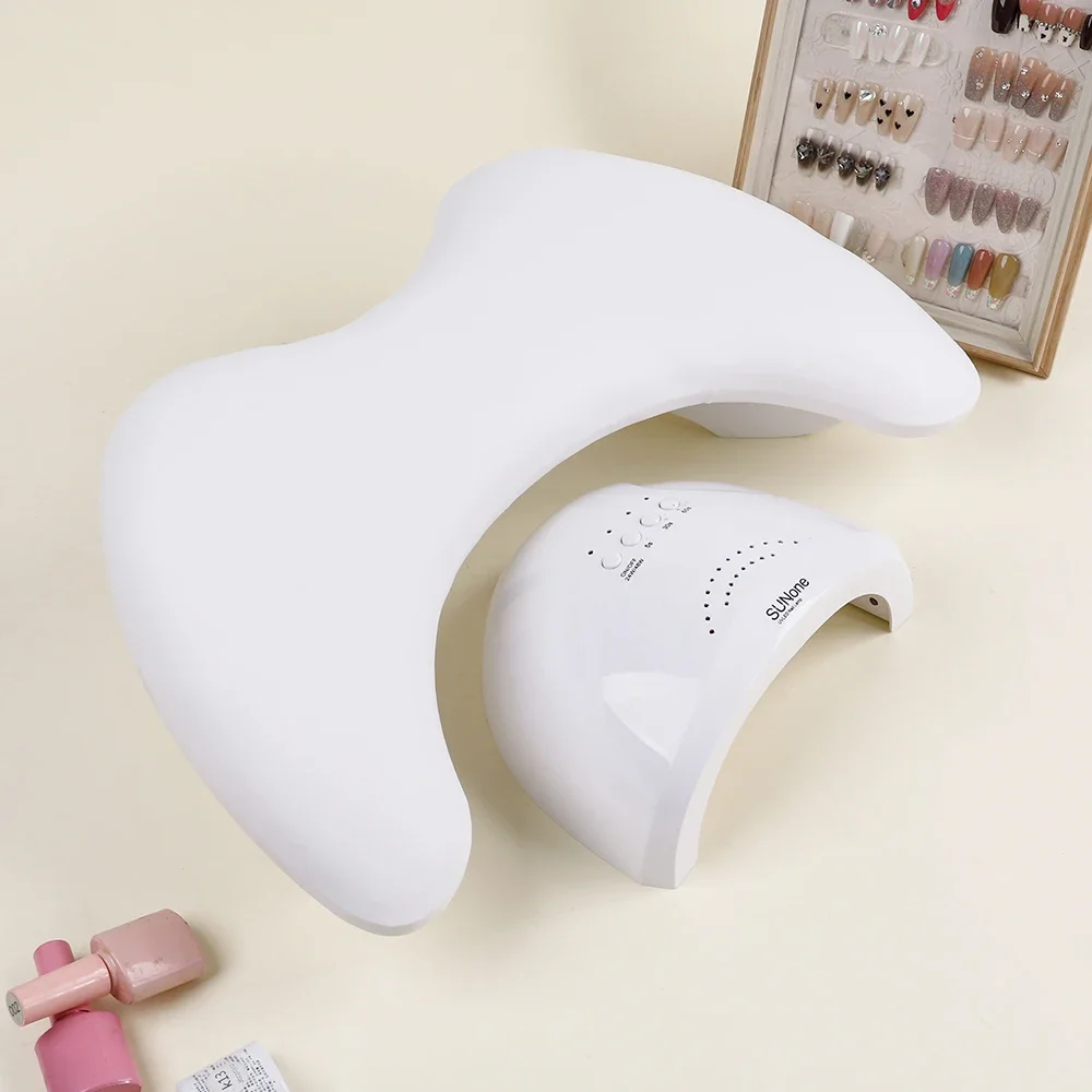 蝶の形をした両手用ネイルアートハンドピロー、取り外し可能なネイルアームレスト、マニキュアスタンド、ハンドピロー、ネイルサロンツール用マニキュアテーブル