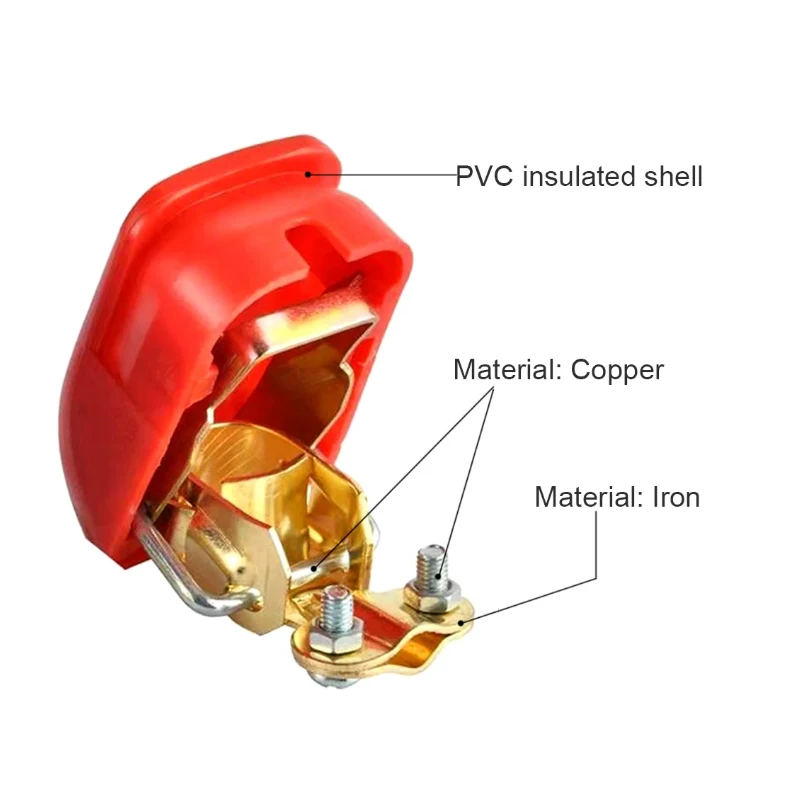 Battery Terminal Connectors Positive And Negative Battery Clamps Quick-connect Battery Terminals Top Post Clamps Auto Parts