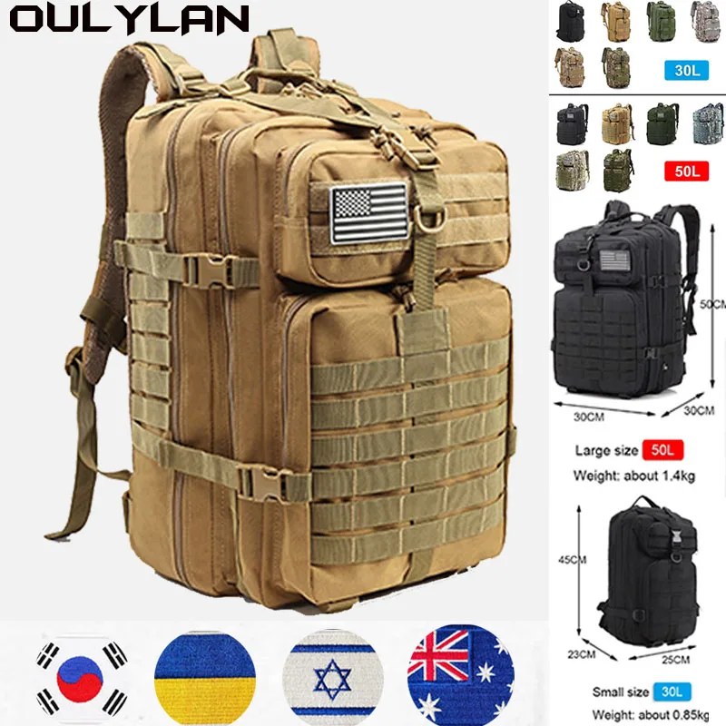 

3P Tactical Pack Travel Bag Army Tactical 30L/50L Rucksack Outdoor Softback Camping Fishing Bag Hiking Hunting Pack