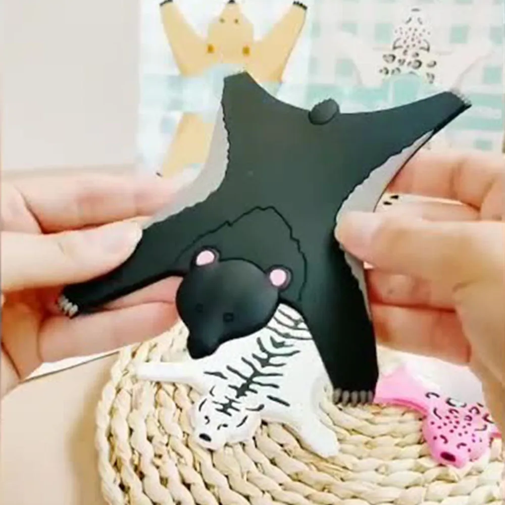 لطيف قاعدة أكواب من السيليكون معزول المياه عدم الانزلاق الكرتون الحيوان مقاومة للحرارة المشروبات كأس حصيرة النمر ليوبارد تحديد الموقع أداة المنزل