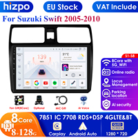 Carplay 4G 2 Din Android 13 Car Multimedia Player for Suzuki Swift 2005-2010 Navigation GPS AutoRadio Stereo DSP BT SWC DVR Cam