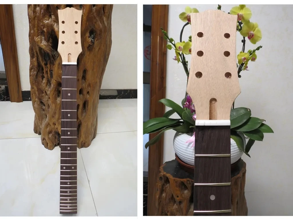 

LP style New finished unfinished DIY electric guitar head Neck parts ,Strong 6 string electric Guitar head Neck