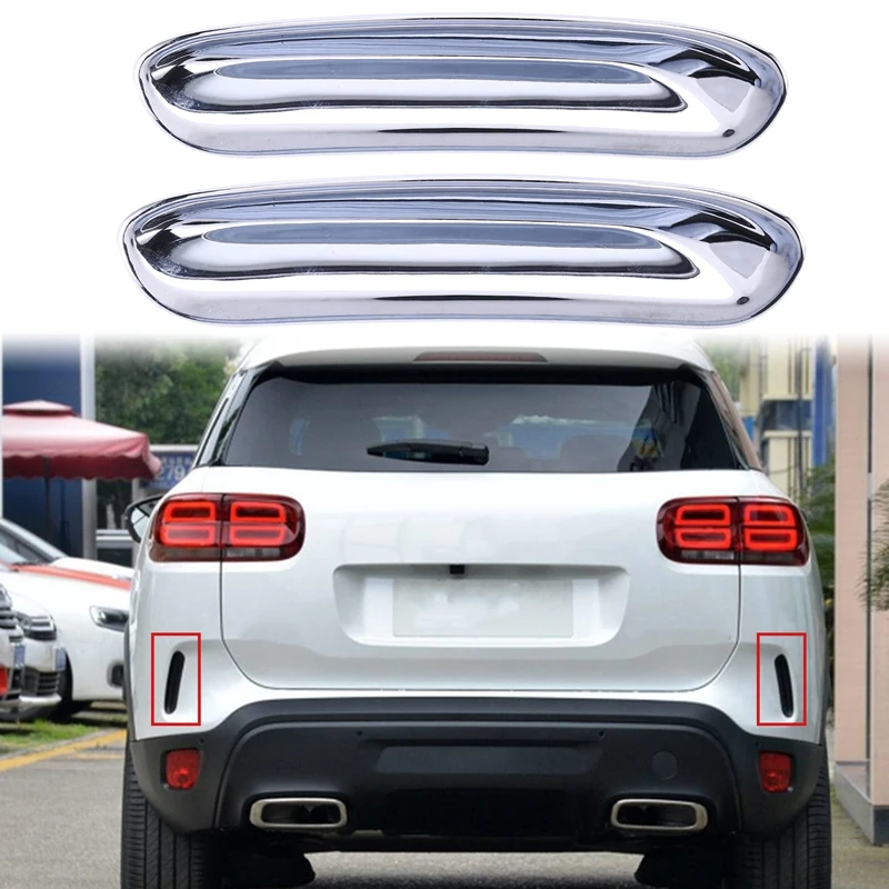 

Car Rear Bumper Air Outlet Cover Rear Bumper Shade Cover For Citroen C5 Aircross 2017-2020