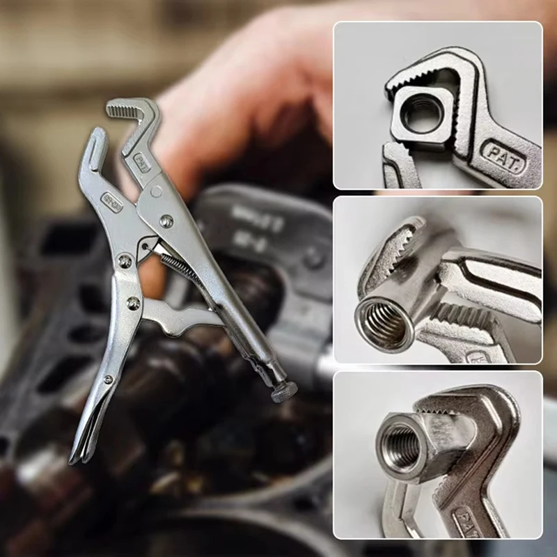 

AA01-Multipurpose Locking Pliers For Welding Eagle Beak Pliers Self Tightening Pliers CRV-Head Fixed Clamping Welding Tool