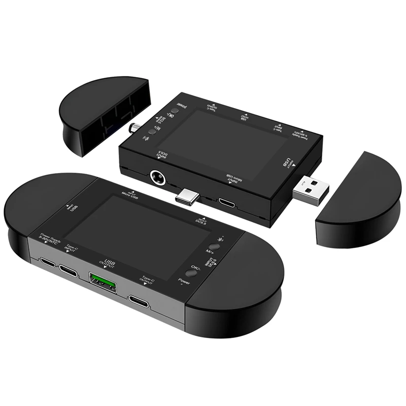 Imagem -02 - Atorch Voltímetro Digital Amperímetro Banco de Potência Detector de Tensão Volt pd Gatilho Medidor Elétrico Testador Usb Tipo-c 2.4 Ud24