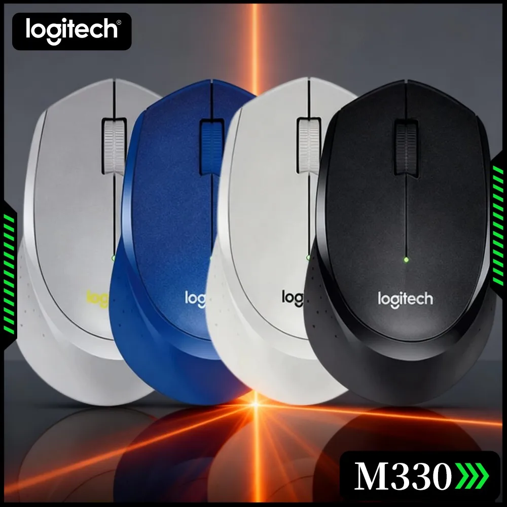 Uninterrupted Workflow Logitech M330 Silent Wireless Mouse Instant Wake After Sleep For Notebook Desktop Computer Use